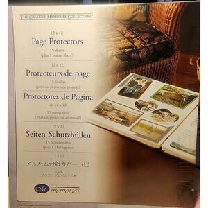 NEW Creative Memories 12x12 Page Protectors 15 Sheets 1 bonus Old Style 2004